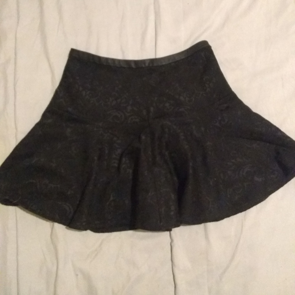 black skirt.